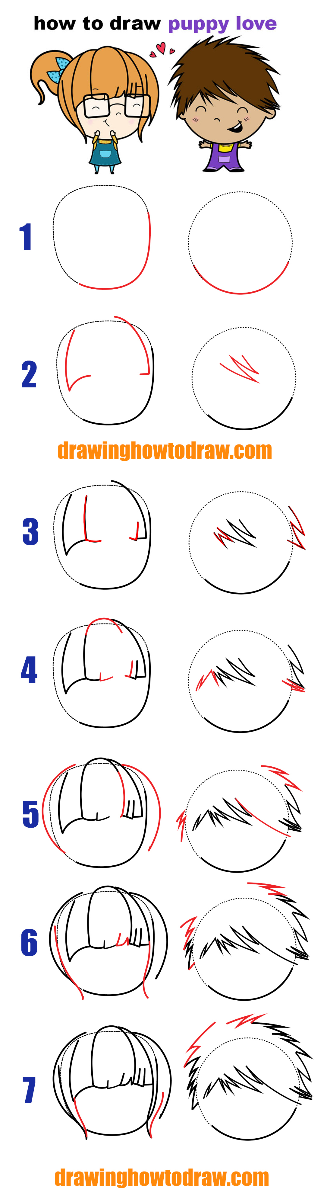 How To Draw A Boy And Girl In Love With Easy Step By Step Drawing Tutorial For Kids How To Draw Step By Step Drawing Tutorials
