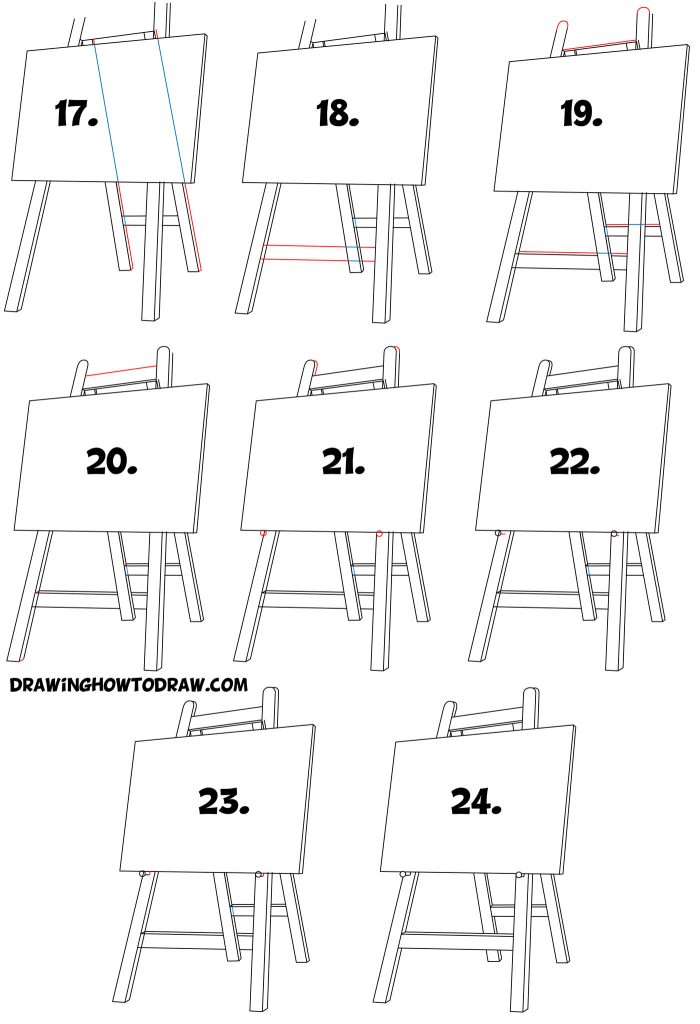 How to Draw an Easel – Easy Step by Step Drawing Tutorial for Beginners ...