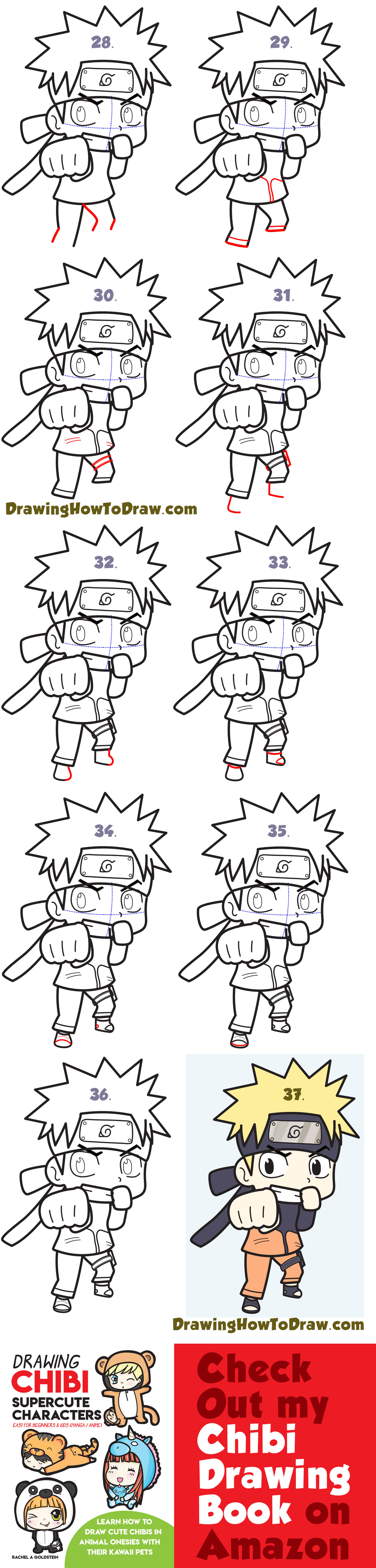 Step 21 - Drawing Naruto in Simple Steps Lesson for Kids - How to Draw Step  by Step Drawing Tutorials