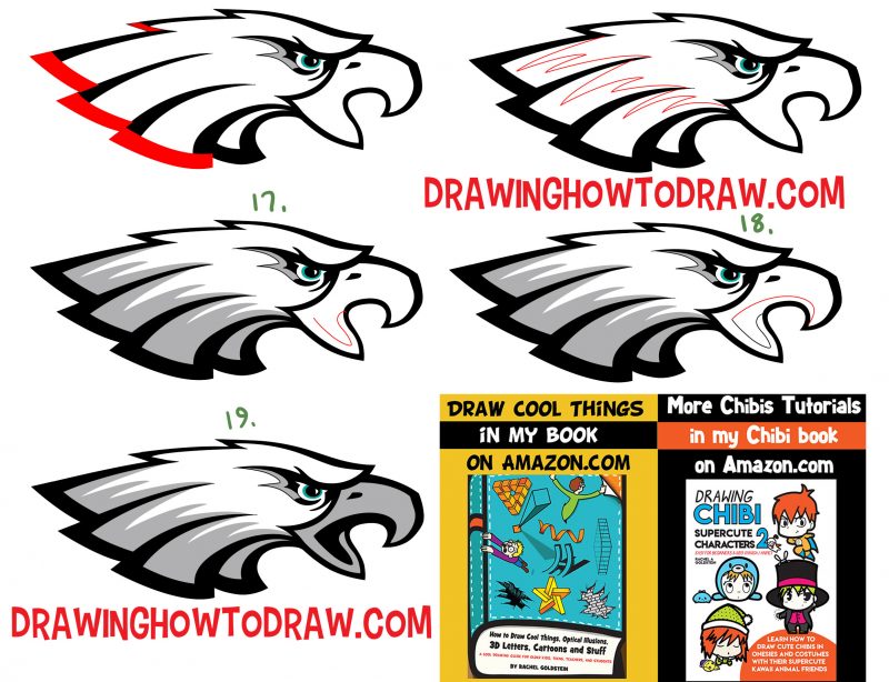 How to Draw the Eagle's Logo with Easy Step by Step Drawing Lesson for