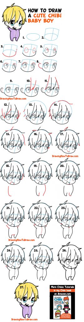How to Draw a Cute Chibi Boy Easy Step by Step Drawing Tutorial for ...
