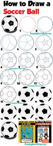 How to Draw a Soccer Ball Easy Step by Step Drawing Tutorial for ...