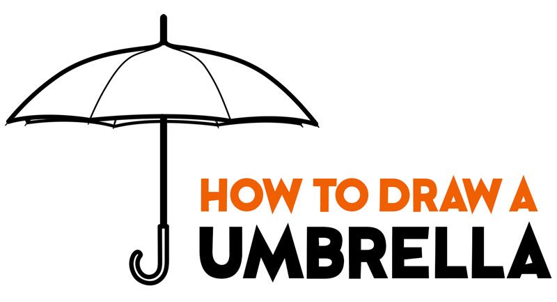 learn to draw umbrellas easy steps