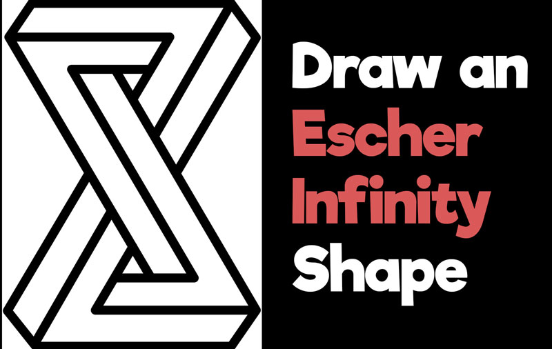 How to Draw a Cool Impossible Shape (Escher / Infinity Shape) Easy Step