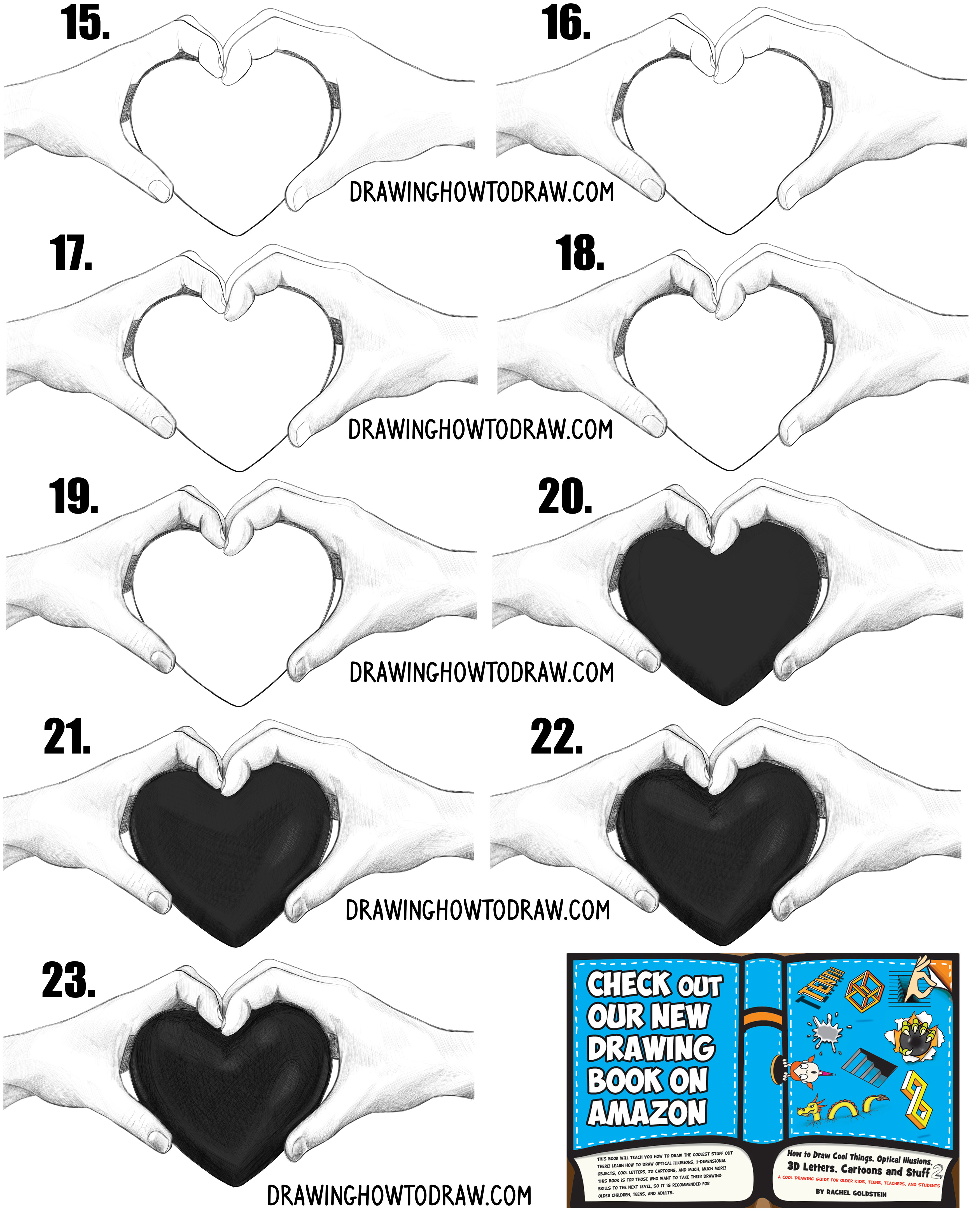 How To Draw Couple S Hands Holding A Heart For Valentine S Day Easy Step By Step Drawing Tutorial How To Draw Step By Step Drawing Tutorials