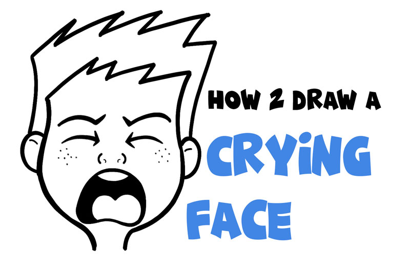 crying face drawing