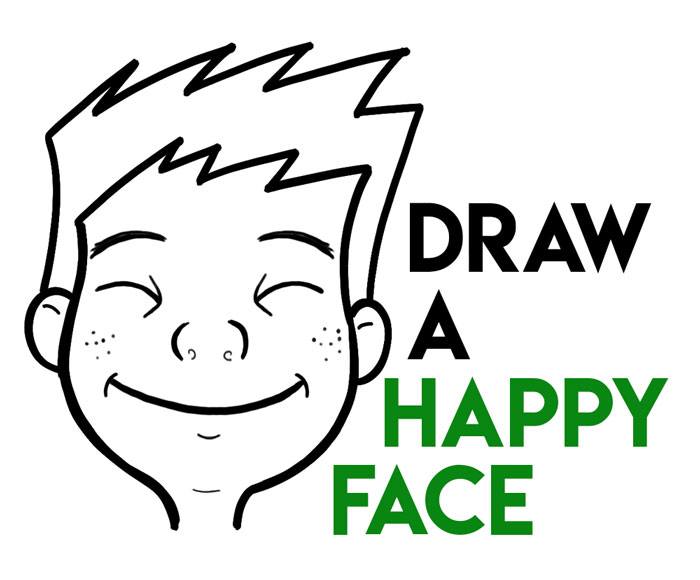 happy person sketch