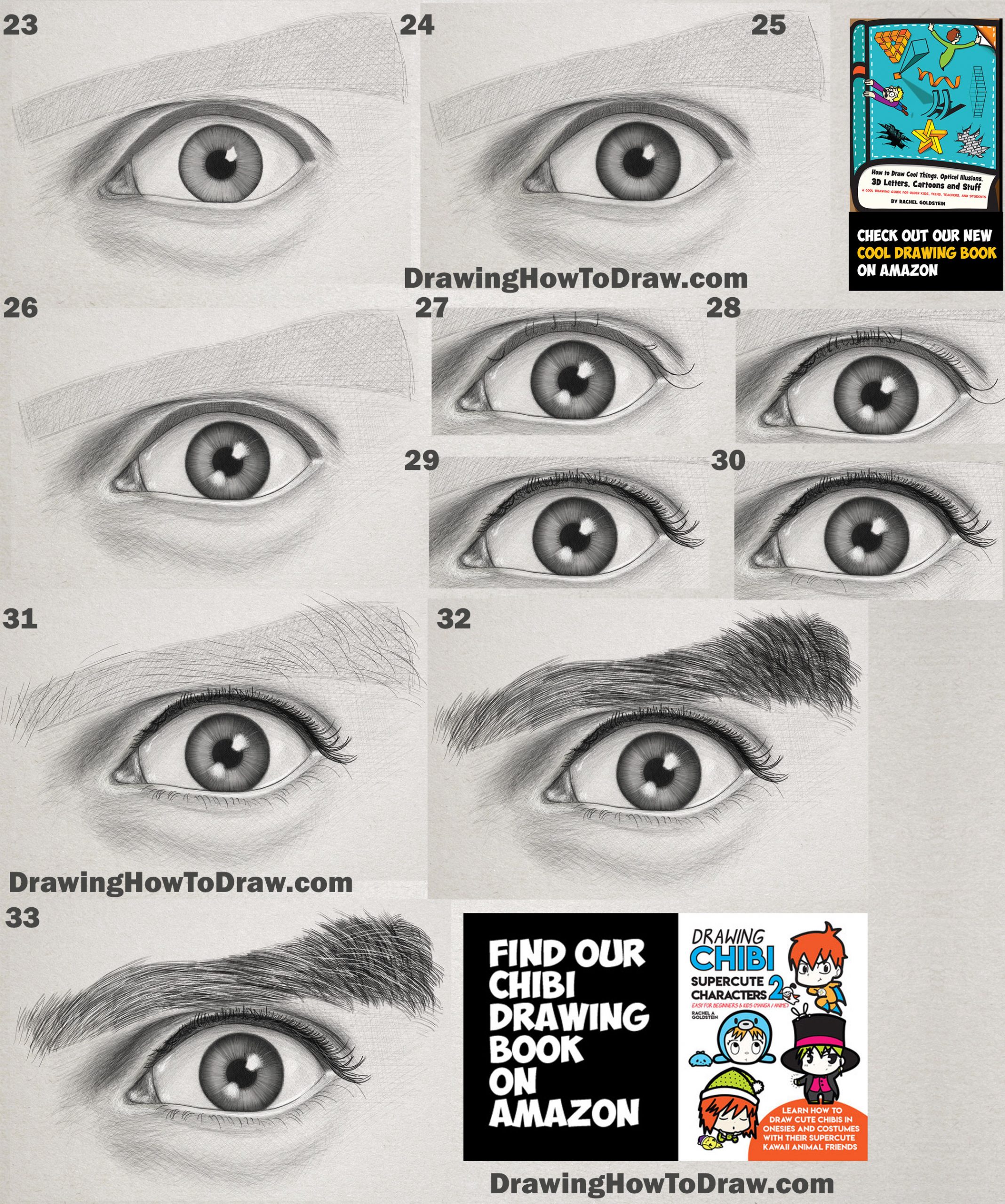 How to Draw an Eye - Realistic Man's Eye - Step by Step Drawing