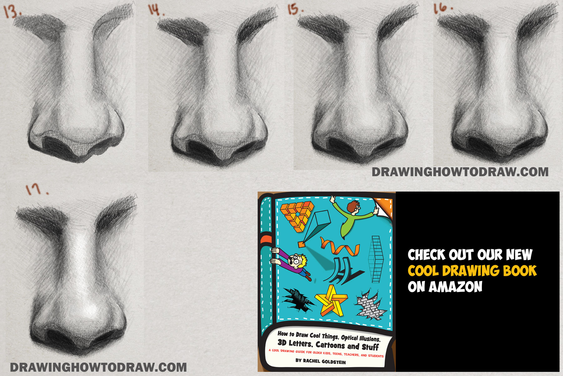 How To Draw A Nose Step By Step Easy For Kids
