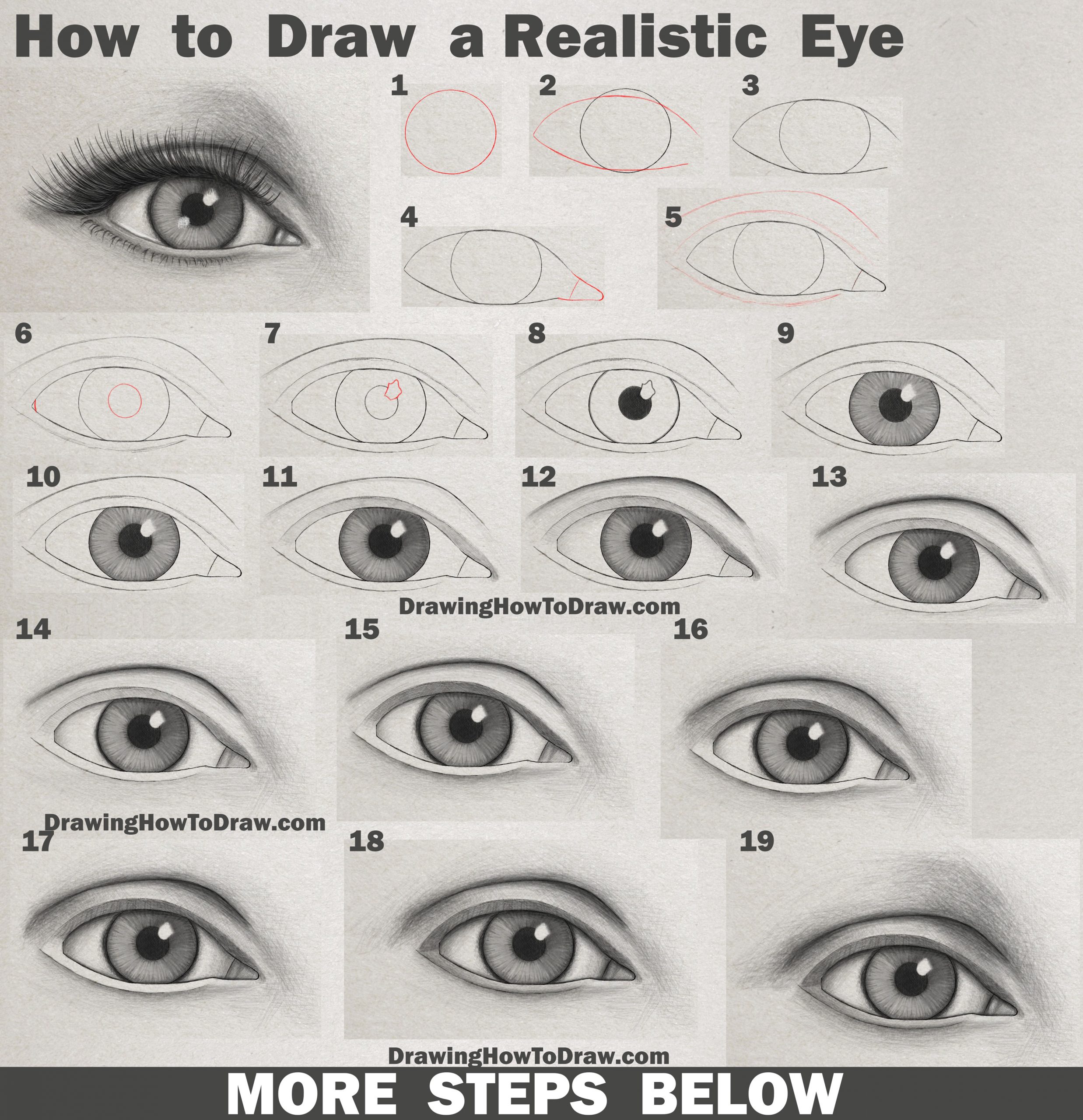 Steps To Draw Eyes