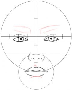 How to Draw a Face in Basic Proportions - Drawing Beautiful Female Face ...