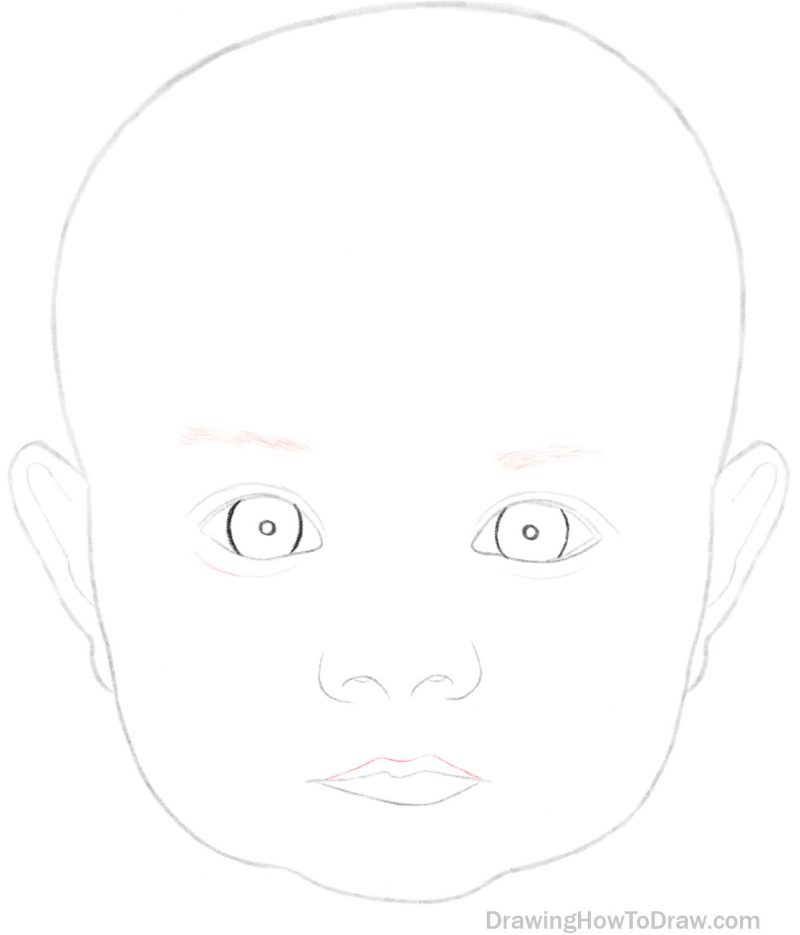 How to Draw a Baby’s Face in Basic Proportions – Drawing a Cute Baby ...