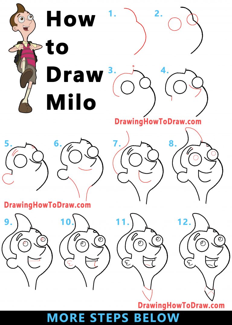 How to Draw Milo Murphy from Disney’s Murphy’s Law – Easy Step by Step ...