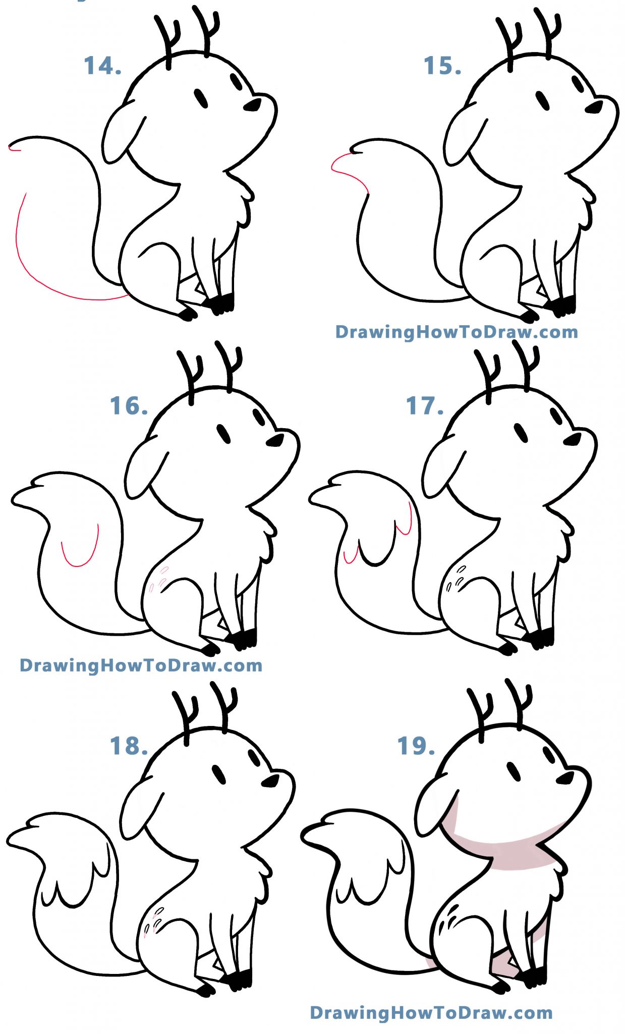 How to Draw Twig the Deerfox from Hilda Easy Step by Step Drawing