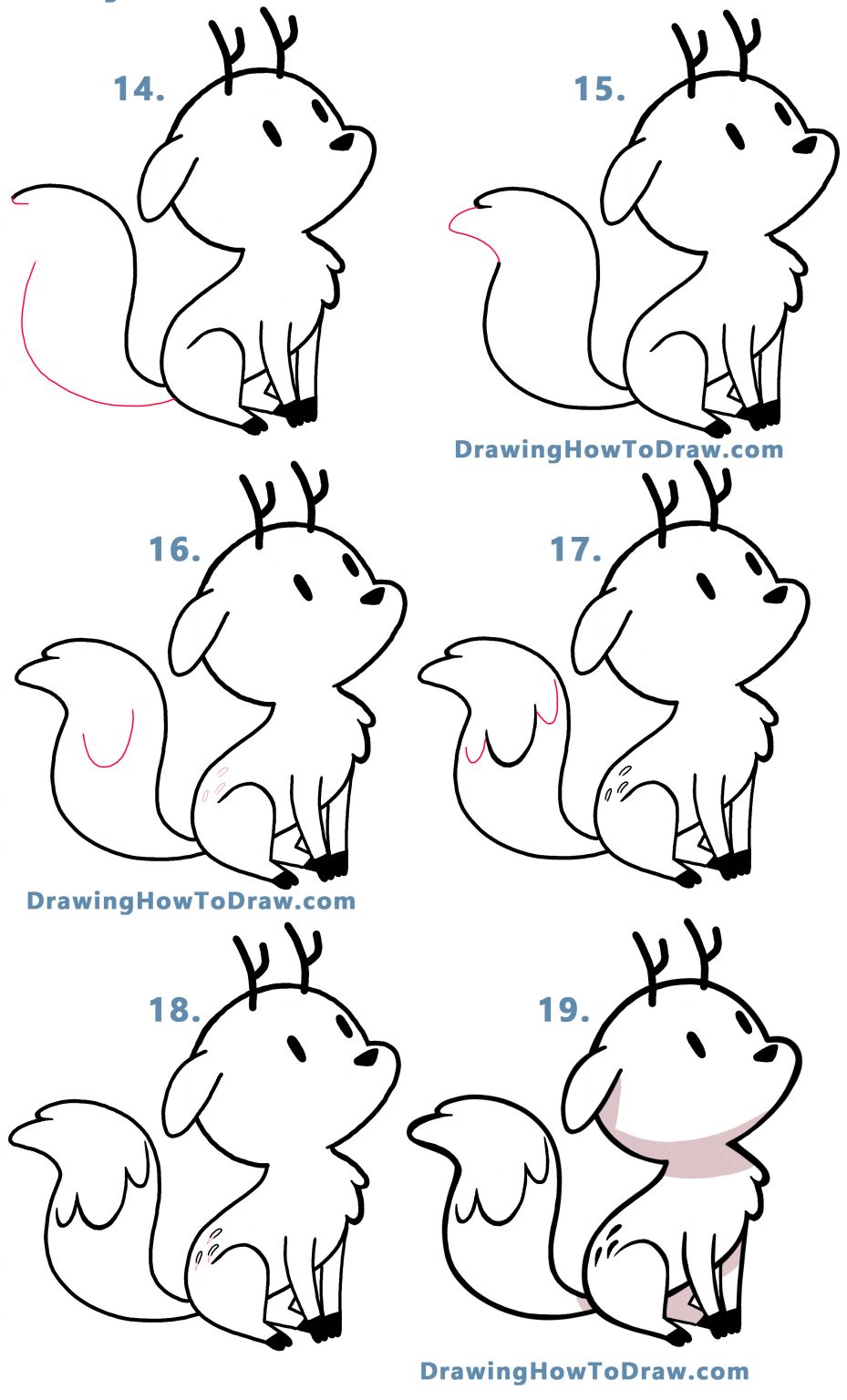 How to Draw Twig the Deerfox from Hilda Easy Step by Step Drawing ...