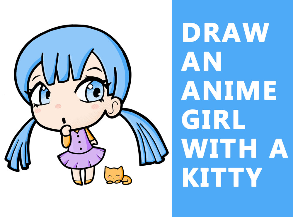how to draw simple cartoon girls