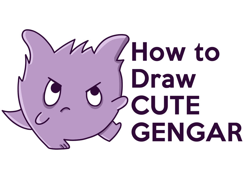 nasilyapilio2: How to Draw a Cute / Kawaii / Chibi Gengar from Pokemon