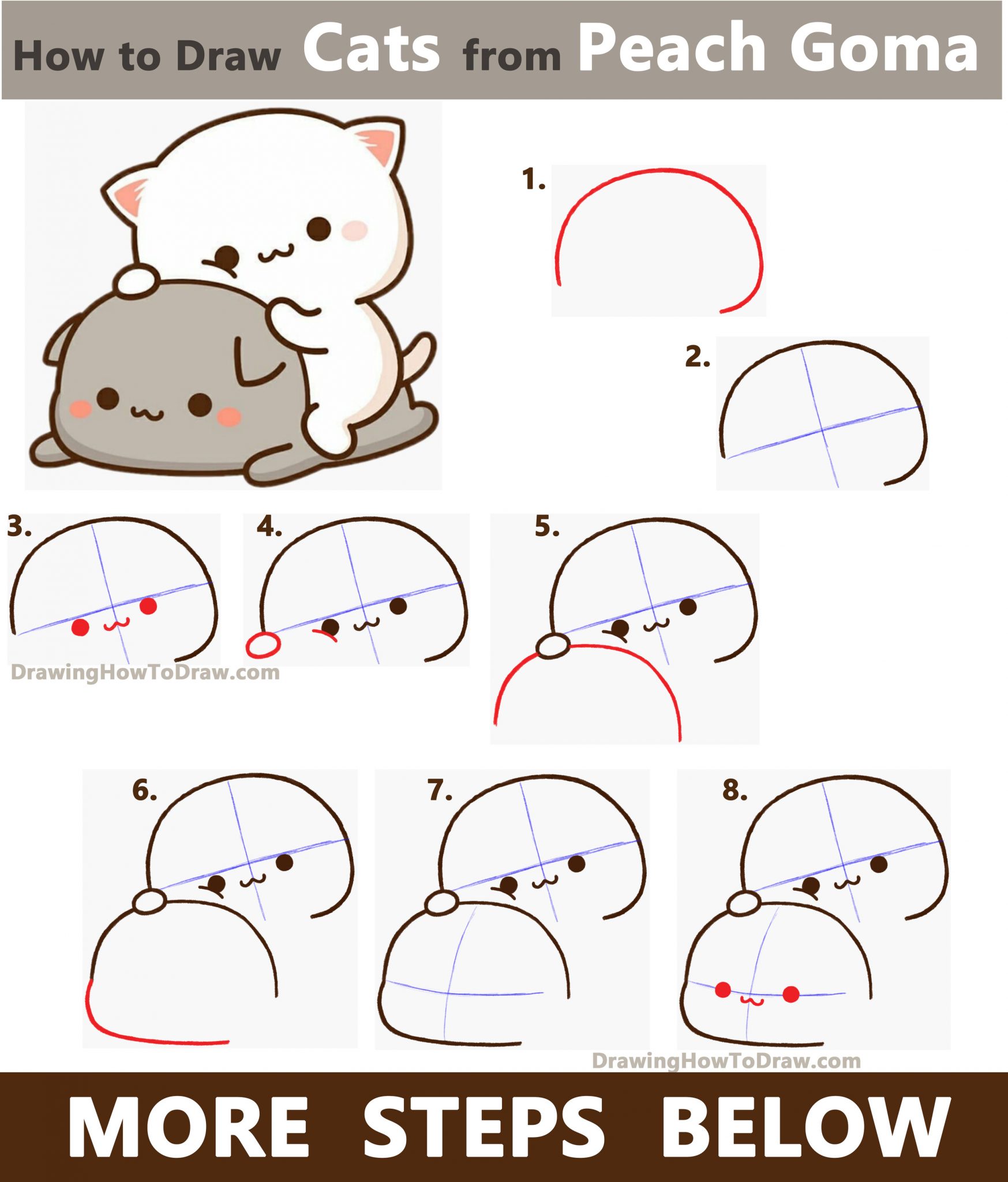 easy cat drawing cute