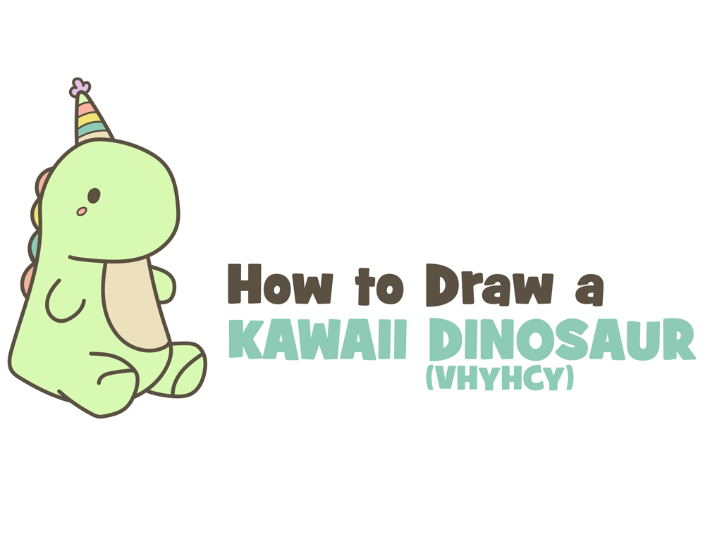 how to draw cute cartoon dinosaurs