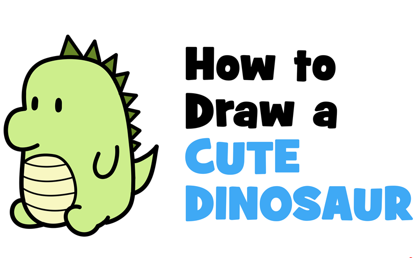 How to Draw a Dinosaur - Easy Drawing Art