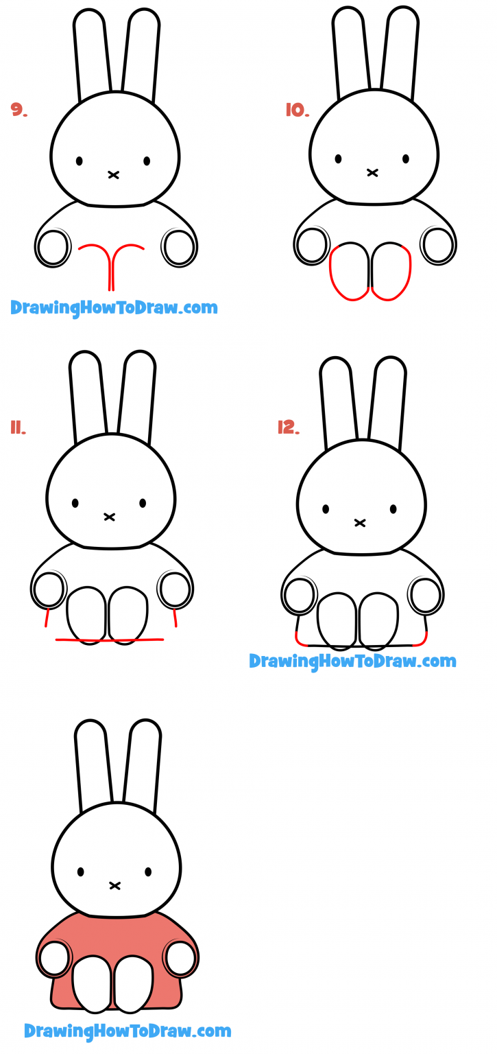 How to Draw Miffy from Miffy and Friends Cute Kawaii Bunny Rabbit