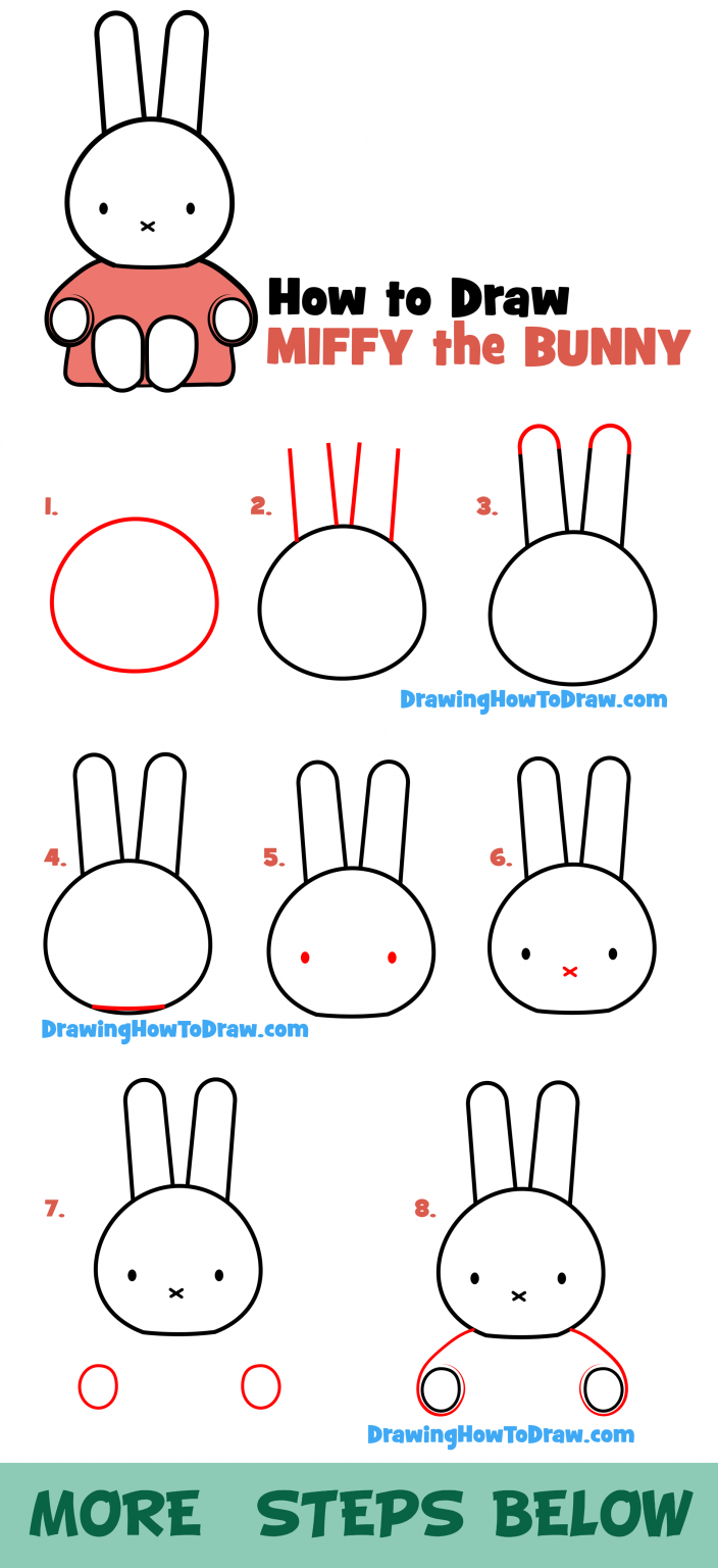 How to Draw Miffy from Miffy and Friends Cute Kawaii Bunny Rabbit