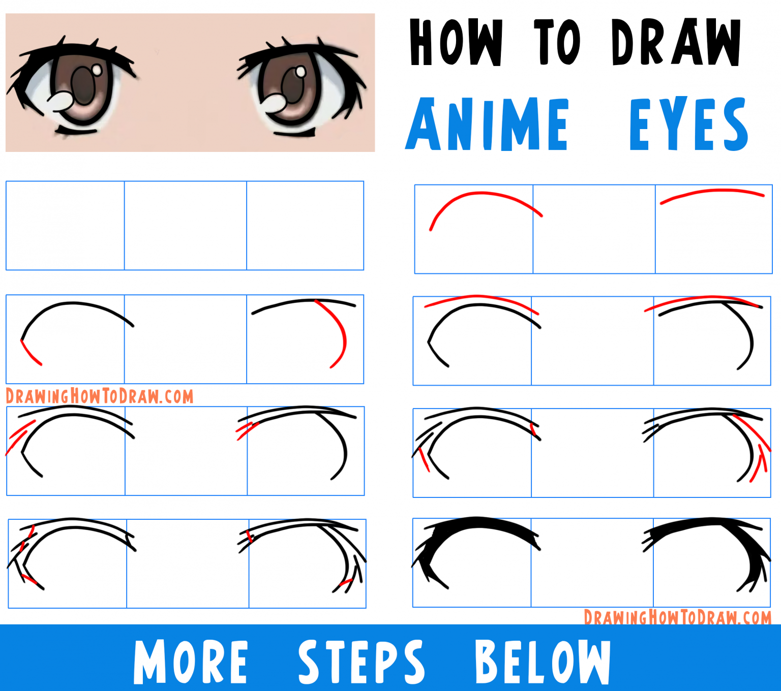 How To Draw Eyes – Anime   Manga – Drawing Anime Eyes Easy Step By Step 