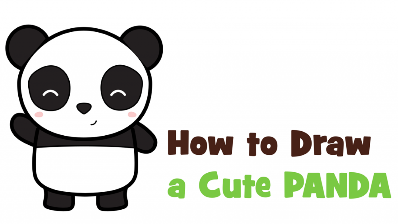 Cute kawaii panda illustration