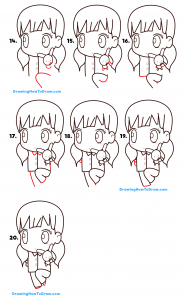 How to Draw a Cute Chibi Anime Girl Holding a Stuffed Bunny Easy Step ...