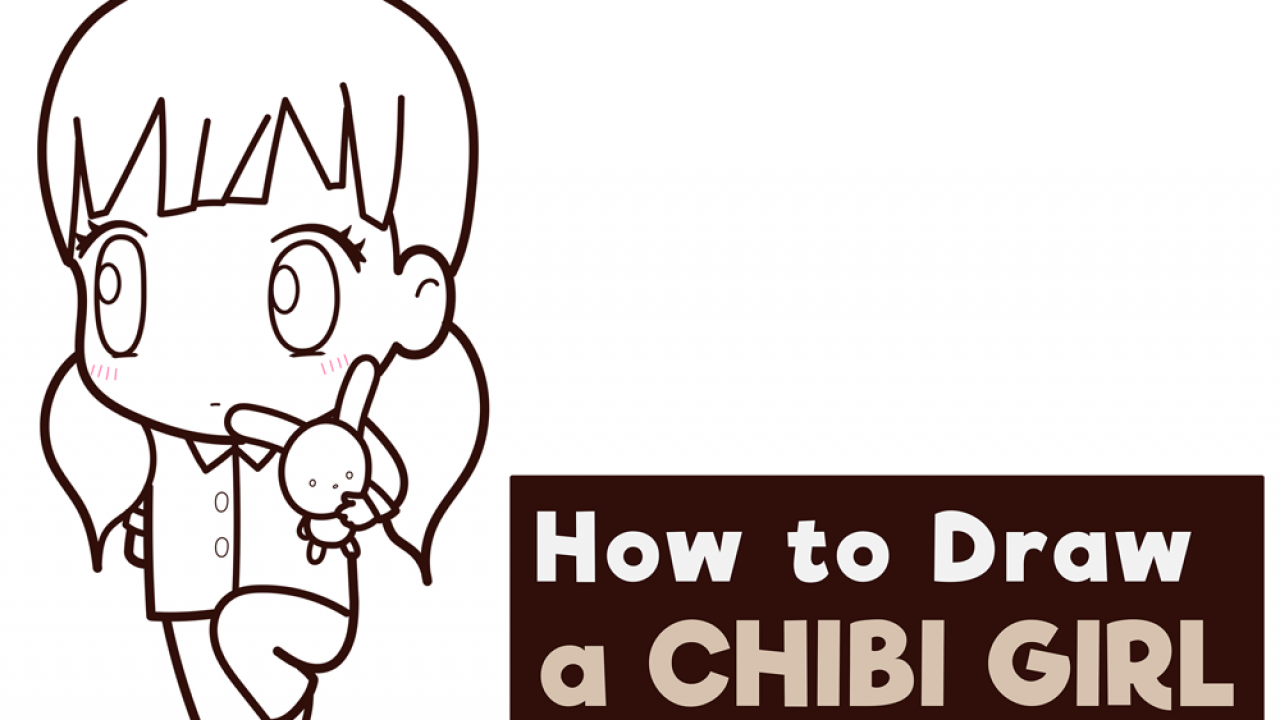 How to Draw an Anime / Chibi Girl in a School Skirt and Buns Easy Step by  Step Drawing Tutorial for Kids | How to Draw Step by Step Drawing Tutorials