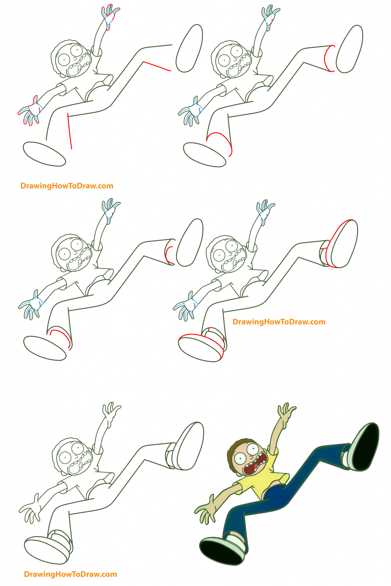 How to Draw Morty from Rick and Morty Easy Step-by-Step Drawing ...