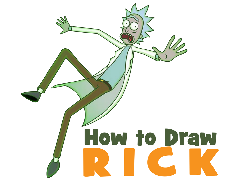 How to Draw Rick from Rick and Morty Easy StepbyStep Drawing Tutorial