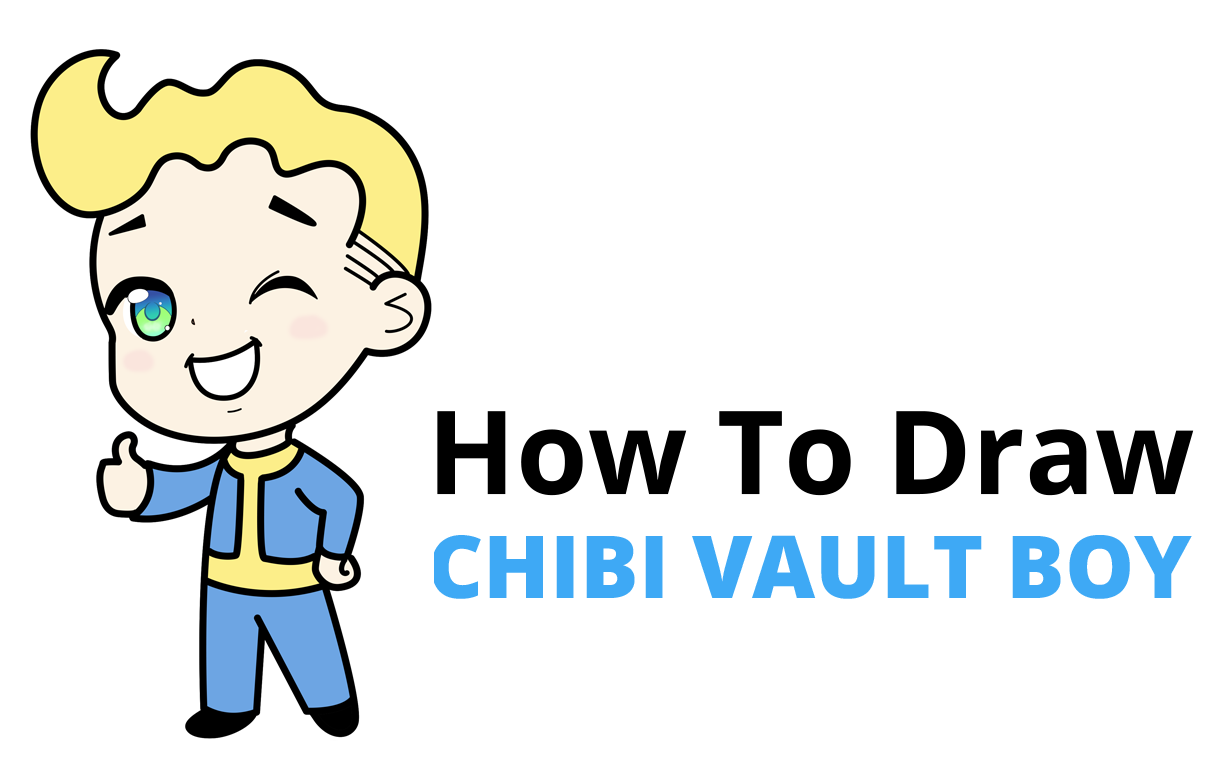 How to Draw Chibi Vault Boy from Fallout Easy Step-by-Step Drawing Tutorial