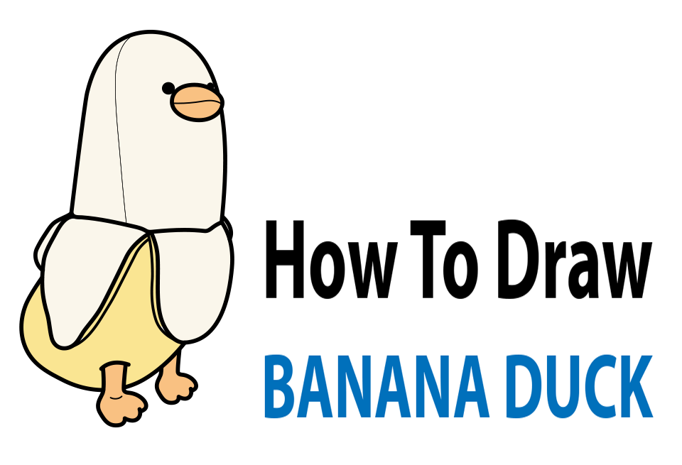 How to Draw a Banana Duck Kawaii Step-by-Step Drawing Tutorial for Kids