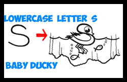 Learn How to Draw a Cute Cartoon Baby Ducky Swimming in a Pond