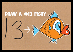 How to Draw a Cartoon Fish from the #13