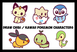 Learn How to Draw Cute Pokemon Characters Easy Tutorial for Kids