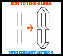 Learn How to Turn 6 Lines into The Coolest Letter S – Easy Step by Step  Drawing Tutorial for Kids