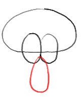 Step 3 How to Draw Squidward Tentacles from Spongebob Squarepants
