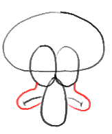 Step 5 - How to Draw Squidward Tentacles from Spongebob Squarepants