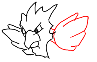 Step 6 How to Draw Spearow from Pokemon for Kids