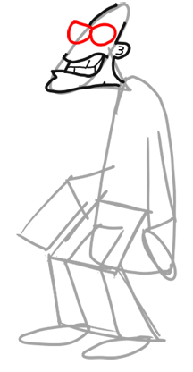 Step 4 How to Draw Dr. Doofenshmirtz from Phineas and Ferb for Kids : Step by Step Drawing Lesson Step 4 How to Draw Dr. Doofenshmirtz from Phineas and Ferb for Kids : Step by Step Drawing Lesson