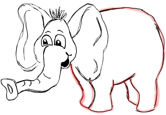 Step 7 How to Draw Cartoon Elephants / African Animals Step by Step Drawing Tutorial for Kids