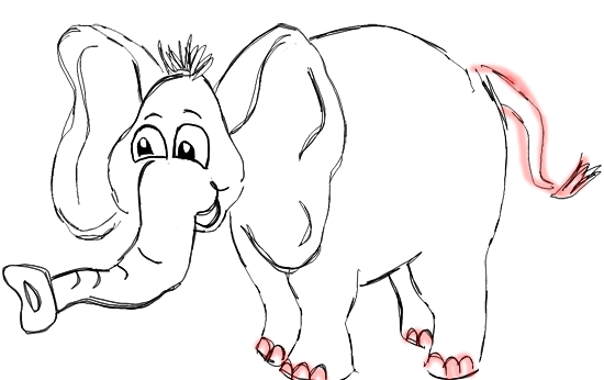 Step 8 How to Draw Cartoon Elephants / African Animals Step by Step Drawing Tutorial for Kids