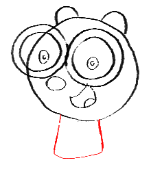 Step 8 How to Draw Walden from Wow Wow Wubbzy Step by Step Drawing Tutorial for Preschoolers