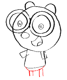 Step 10 How to Draw Walden from Wow Wow Wubbzy Step by Step Drawing Tutorial for Preschoolers