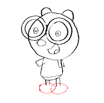 Step 11 How to Draw Walden from Wow Wow Wubbzy Step by Step Drawing Tutorial for Preschoolers