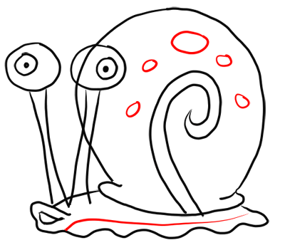 Step 8 How to Draw Gary Snail from Spongebob Squarepants Step by Step Drawing Tutorials Step 8 How to Draw Gary Snail from Spongebob Squarepants Step by Step Drawing Tutorials