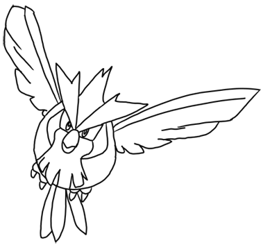 Finished Pen Drawing of Pidgey Finished Pen Drawing of Pidgey