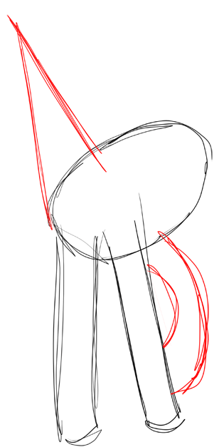 Step 2 How to Draw Cartoon Reindeers Step by Step Drawing Lessons